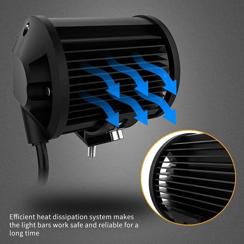 SAN YOUNG مجموعة قضبان إضاءة LED، (4) قضبان إضاءة رفيعة بطول 12 بوصة، (2) وحدات إضاءة LED بطول 4 بوصة، (1) مجموعة أسلاك، (1) مرحل 24 فولت، إضاءة شاحنة ATV UTV RV عربة جولف Ezgo، مقاومة للماء - Image 5